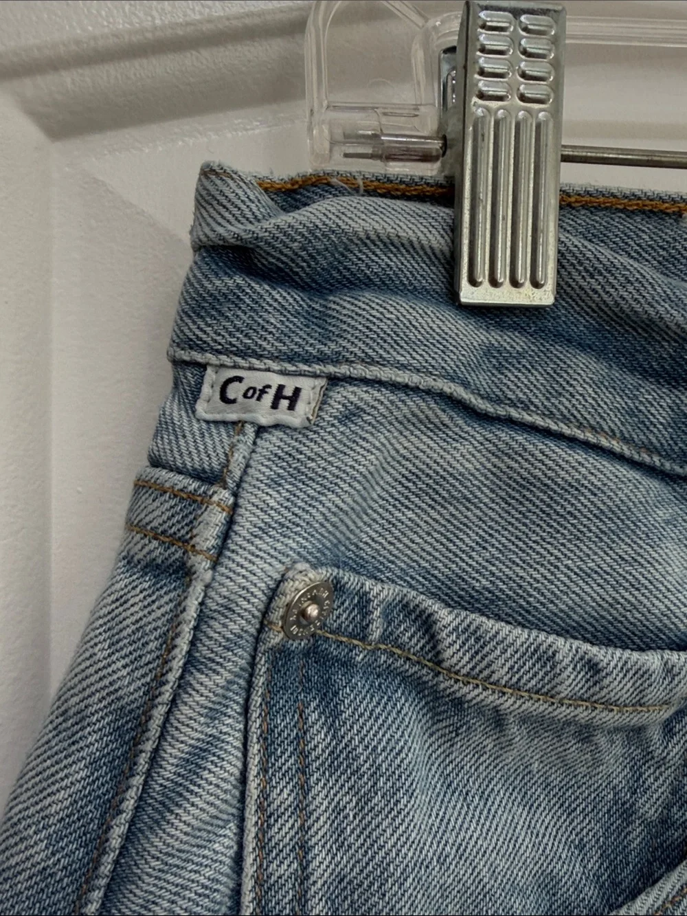 Citizens of Humanity Ayla Short Long Jean Denim Shorts Frayed Hem
